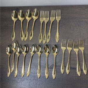 IC Lifetime Cutleries 20pcs Japan Stainless Gold Tone